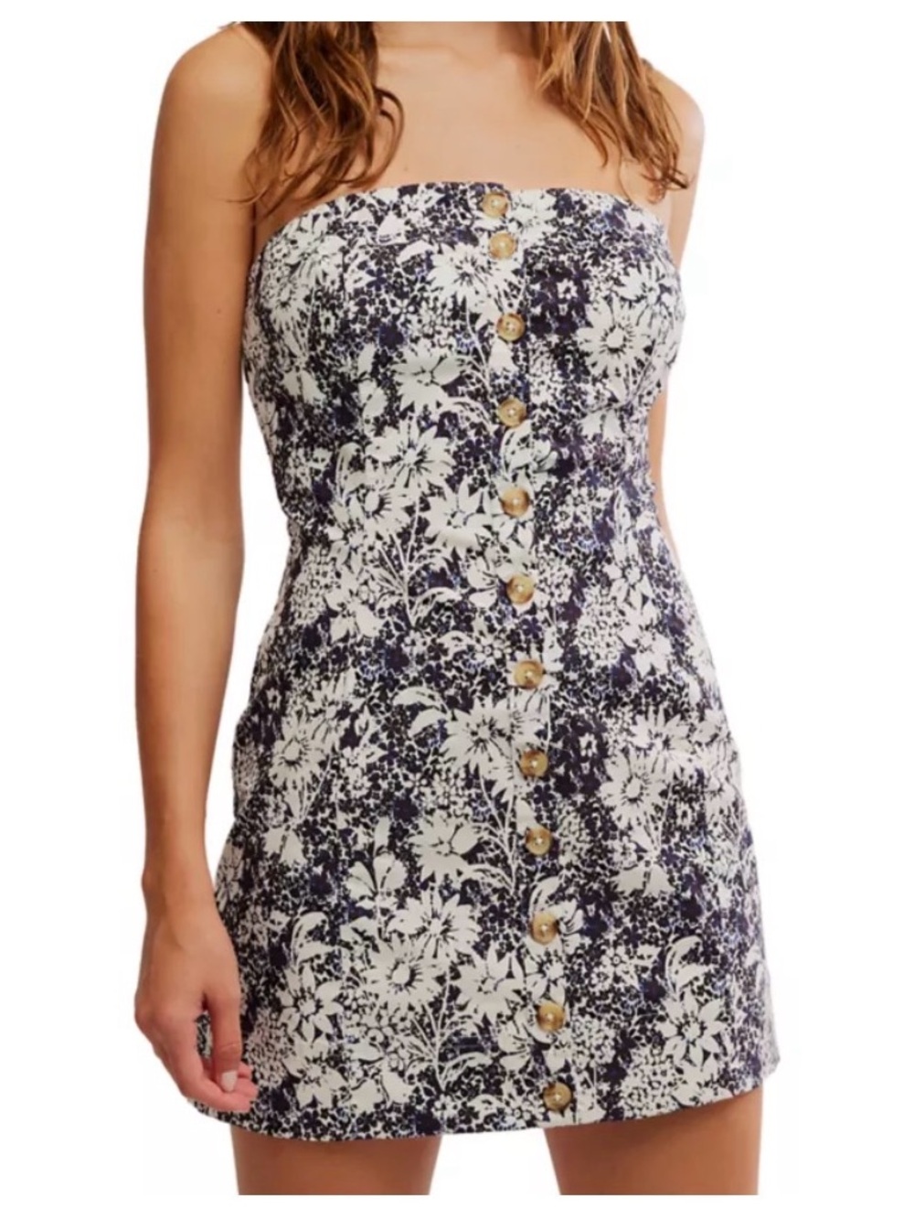 Free People Mini Floral Tube Dress